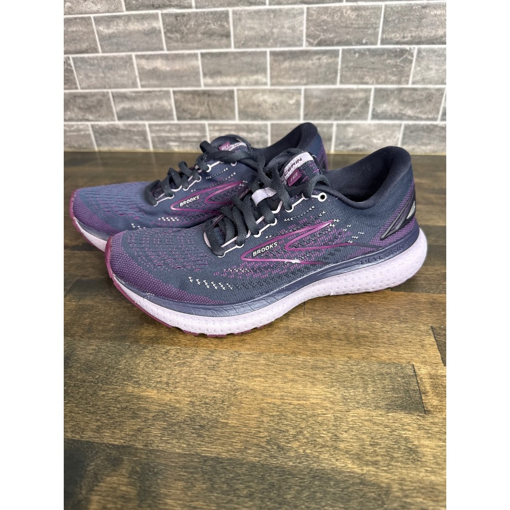 Brooks Glycerin 19 Womens Running Shoes Purple Navy Blue 1203431B572 Size 8
